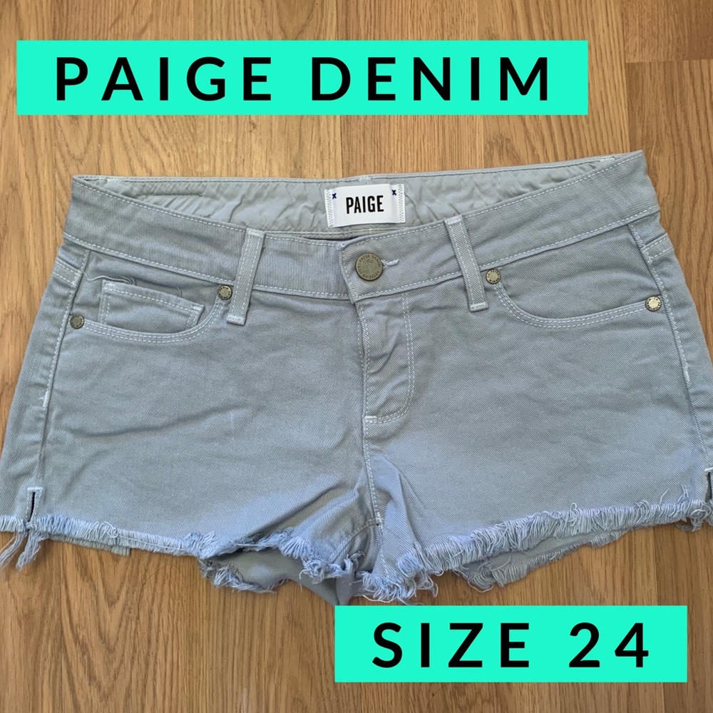 Paige Blue Denim Shorts